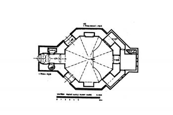 půdorys kostela (© Průzkum sakrálních objektů okresu Chomutov, 2000)