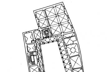 půdorys přízemí ( © Pavel Vlček a kol.: Umělecké památky Prahy 1 - Staré Město, Josefov, Academia, Praha 1996)