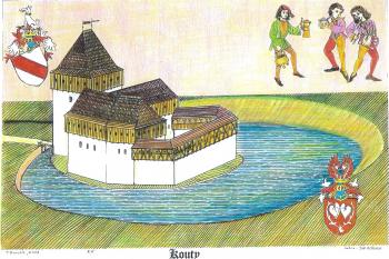 rekonstrukce tvrze podle F. Kašičky (© jan heřman, 02/2012)