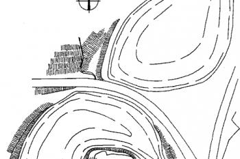 půdorys tvrze ( © T. Durdík, V. Sušický: Zříceniny hradů, tvrzí a zámku – Střední Čechy, Pankrác, Praha 2000, ISBN 80-902873-0-1)