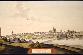 Město na obrázku I.A.Venuta z roku 1800 (© Ing. Karel Kubín, 09/2017)