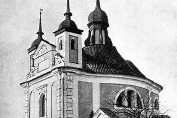 pohled na kapli od jihovýchodu na konci 19. století ( © Antonín Podlaha, Eduard Šittler: Soupis památek historických a uměleckých v Království Českém, sv. 05 Politický okres Milevský, Archaelogická komise při České akademii císaře Františka Josefa pro vědy, slovesnost a umění, Praha 1898)