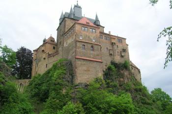pohled na hrad Kriebstein přes řeku Zschopau (© Václav Hodek, 05/2009)