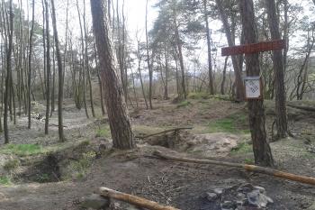 Hrad využil rovnou plochu kopce k zástavbě ( © Ivo Rozehnal 04/2019)