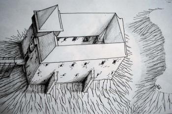 autorova vize jádra hradu Melice ( © Ondřej Štěpánek 11/2006)