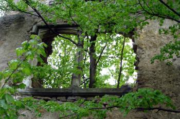Okno v západním renesančním křídle zámku ( © Iva Spurná 7.5.2007)