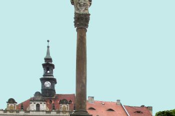Sloup Nejsvětější Trojice, morový sloup, na náměstí v České Lípě (© Pavel Vítek  09/2021)