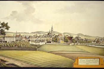 Město na obr. I.A.Venuta z roku 1817 (© Ing. Karel Kubín, 09/2017)