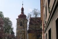 zvonice u kostela Obrácení sv. Pavla