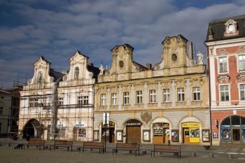 Barokní průčelí domů (© Tomáš Berka, 03/2009)