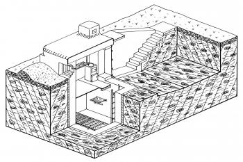 Řez pozorovatelnou (© Jiří Doupal, 05/2009)