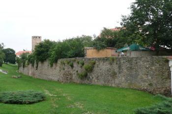 severní část východního obvodu hradeb se z části zachovalým příkopem ( © Jan P. Štěpánek 09/2011)