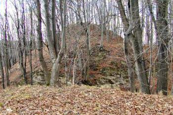pohled přes první šíjový příkop ( © Filip Matoušek 02/2004)