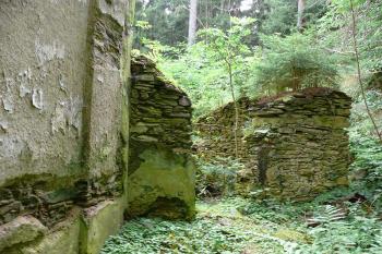 Zbytky přístavku na východní straně (© Jiří Cukr, 08/2009)