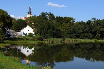Pohled od jihozápadu přes Podhradní rybník (© Jiří Cukr, 09/2008)
