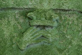detail náhrobku - žehnající ruce Kohenů ( © Milan Caha 09/2009)