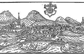 Kaple na dřevořezbě z Paprockého Diadochu (1602) (zdroj: Dr. A. Podlaha: Soupis  památek historických a uměleckých v Království českém  od pravěku do počátku XIX. století, Archaelogická kommisse při České akademii císaře Františka Josefa pro vědy, slovesnost a umění. Politicky okres sedlčanský, Praha 189)