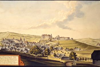 Město na obr. I.A.Venuta z roku 1805 (© Ing. Karel Kubín, 09/2017)