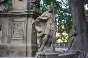 Svatý Václav na balustrádě trojičního sloupu ( © Ivan Grisa 10/2009)
