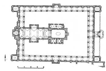 kostel Bolestné Panny Marie s ambitem (© E. Poche: Umělecké památky Čech 2, Academia, Praha 1978)