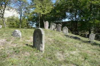 dolní část hřbitova se staršími náhrobky ( © Jan P. Štěpánek 09/2009)