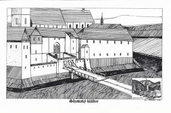 Ideální rekonstrukce jižní brány kláštera (© jan heřman, 02/2012)