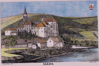 Sázavský klášter v polovině 19. století (© jan heřman, 02/2012)