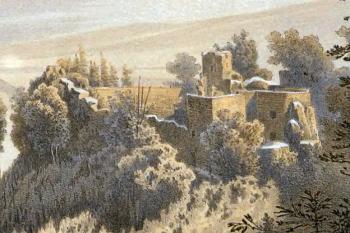 zřícenina hradu ve 2. polovině 19. století ( © Duncker, Alexander)