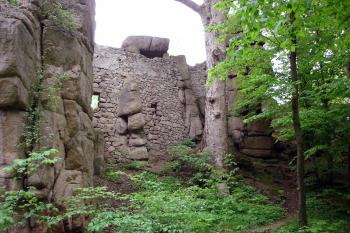 Hradba předhradí ( © Iva Spurná 8.5.2007)