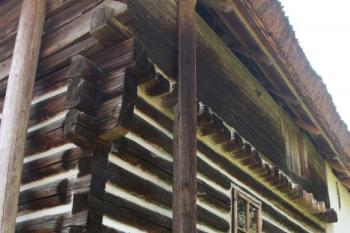 Severovýchní roh obytné části s přiznanou konstrukcí stropu ( © Ivan Grisa 07/2010)