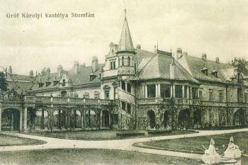 Zámek na staré pohlednici z počátku 20. stol. (pohled ze zahrady) (© zdroj: http://www.atlaskastielov.sk)