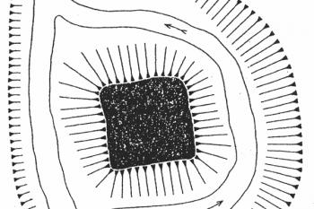 Půdorys dle V.Nekudy a J.Ungera ( © V. Nekudy a J. Unger (in M. Plaček: Ilustrovaná encyklopedie moravských hradů, hrádků a tvrzí, Libri, Praha 2001))
