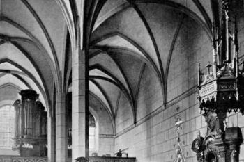 interiér lodi před novogotickými úpravami ( © A. Prokop : Die Markgraftschaft Mähren in kunstgeschichtlichen Beziehung, Band I-IV, R. Spies & Co. Verlag, Wien 1904)