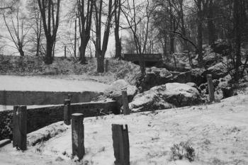 Severní výtok ze Staroměstského rybníka ( © Ivan Grisa 12/2009)
