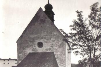 Tečovice - kostel sv. Jakuba Většího / fotografie z počátku 20. století.  (soukr. sbírka Ivo R.) (© autor neznámý)