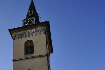 Věž kostela Povýšení sv. Kříže. ( © Radovan Smokoň 03/2010)