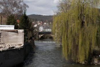Pohled k severu (proti proudu) náhonu ( © Iva Spurná 3.4.2010)