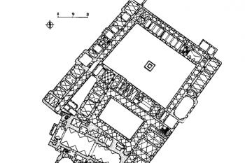 půdorys areálu (© B. Samek: Umělecké památky Moravy a Slezska, část 1. [A/I], Academia, Praha 1994)