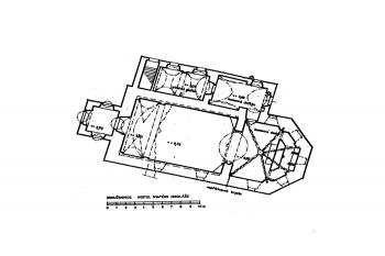 půdorys kostela ( © Oblastní muzeum v Chomutově)