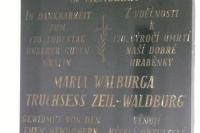 Sloupová síň – rodová hrobka Schindlerů a hraběnky Marie Walburgy z Trauchsess-Waldburg-Zeil