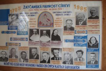 obraz věnovaný lidem pečujícím o kostel (©  05/2010 (z nástěnek u kostela))
