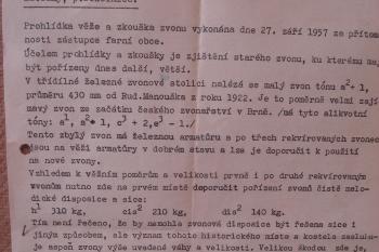 posouzení stavu stolice na zvony (©  05/2010 (z nástěnek u kostela))