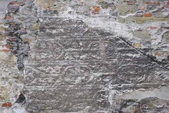 Detail bývalé sgrafitové výzdoby fasády zámku (© Jan P. Štěpánek 06/2006)