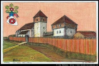 Prčice -dvorec Vítka z Prčice 1219 /1220 (© jan heřman, 09/2016)