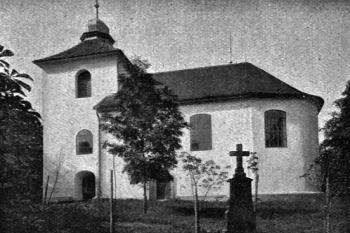 kostel od jihu na počátku 20. století (© Pavel Zany Komárek 12/2012)