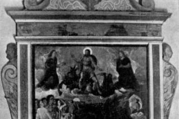 renesanční epitaf Jiřího Reinolta ze Štiřína a jeho rodiny ( © Josef Vítězslav Šimák: Soupis památek historických a uměleckých v Království Českém, sv. 32 Politický okres turnovský, Archaelogická komise při České akademii císaře Františka Josefa pro vědy, slovesnost a umění, Praha 1909)