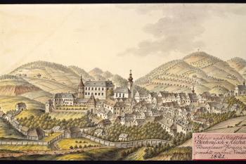 Český dub na obr. I.A.Venuta z r. 1821 (© Ing. Karel Kubín, 09/2017)