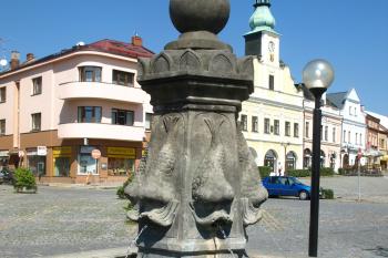 kašna na rychnovském náměstí - detail ( © Milan Caha 08/2010)