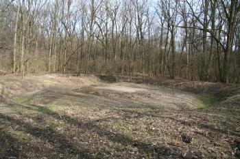 Půdorys kostela a tvrziště ( © Petr Nožička 03/2011)