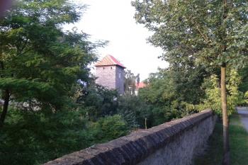 pohled na jednu ze zachovaný věží hlavního hradebního okruhu ( © Ondřej Štěpánek 07/2013)
